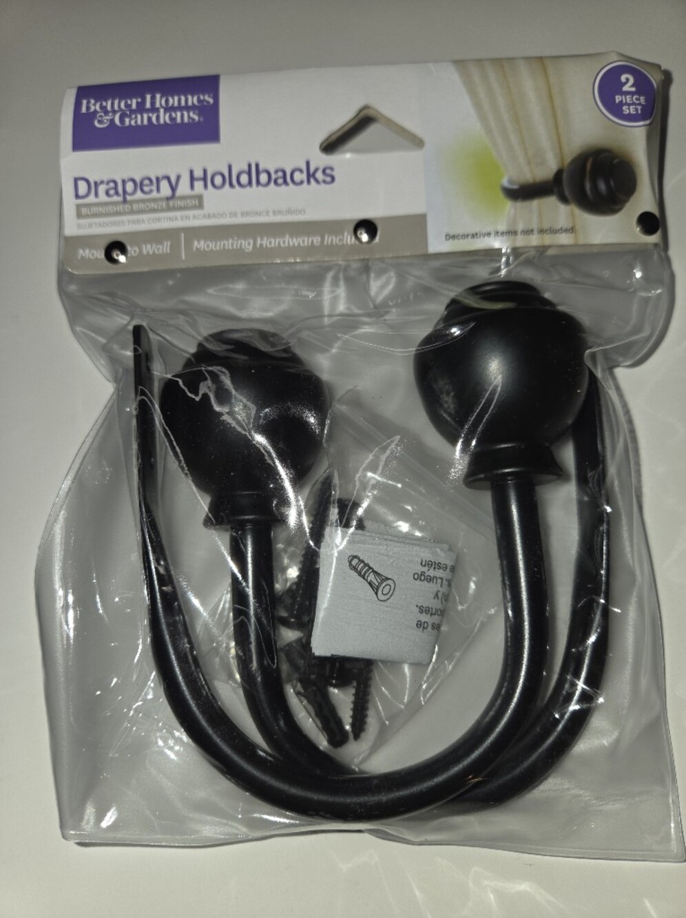 Drapery Holdbacks Bronze Finish